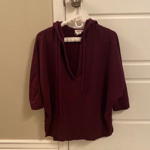 Hooded lounge poncho